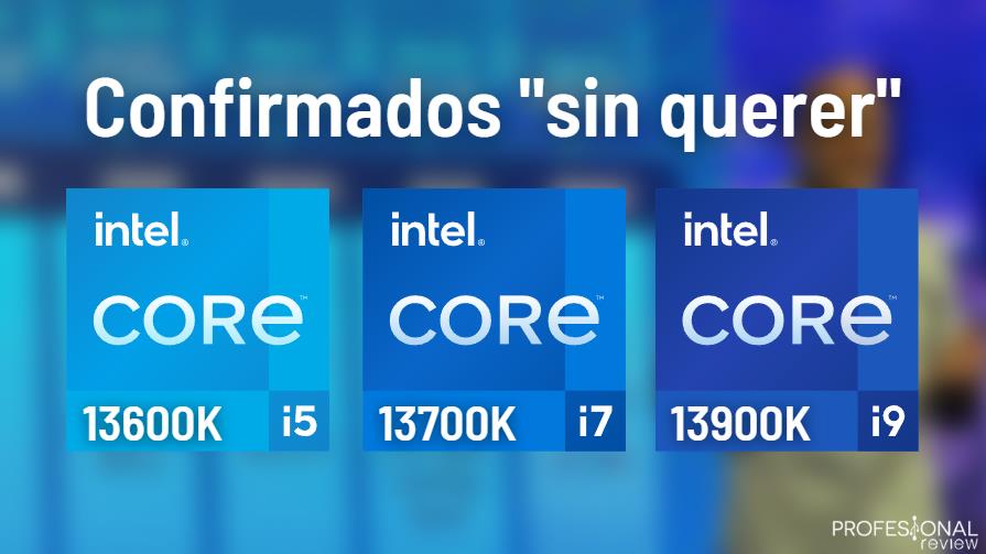 Intel confirma los i9-13900K, i7-13700K e i5-13600K